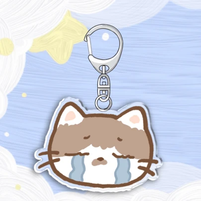 1个可爱猫咪卡通亚克力钥匙扣/情侣及粉丝礼物/汽车钥匙扣/包包挂件