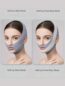 面部提拉紧致睡眠塑形V字绷带，放松提拉，减少双下巴，瘦脸按摩器，男女通用 - 下巴塑形，可调节面罩，可重复使用，透气无缝V字形面罩，适合睡眠、运动和瑜伽，轻盈透气，佩戴无皱，Y2K哥特风旅行必备，方便携带，圣诞礼物，圣诞装饰，女士礼物