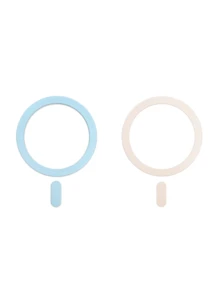 2pcs Wireless Charging Painted Iron Disc Magnetic Rings, Adhesive Magnetic Phone Holder Accessories, Universal Magnetic Sticker With Separate Tail Magnet, Enhance Magnetic Force Slim Fit No Trace No Damage Phone Magnetic Accessories - Multicolor - View 12