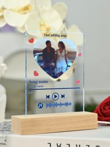 1 đèn ngủ LED ảnh ghép tùy chỉnh cho cặp đôi, đèn ngủ Acrylic cá nhân hóa có ảnh và văn bản, đèn ảnh tùy chỉnh, đèn LED ảnh ghép cá nhân hóa, khung ảnh cặp đôi, quà tặng ảnh ghép cá nhân hóa cho Ngày của Mẹ, sinh nhật, ngày thiếu nhi, ngày của Cha, lễ tốt nghiệp, đám cưới, tân gia phòng khách, phòng ngủ, văn phòng, phòng trà, nhà, phòng tắm, phòng ăn, ngày lễ tình nhân, đồ trang trí ngày lễ tình nhân - Hình chữ nhật nhỏ 1p+Âm nhạc tình yêu 2 - Xem 4