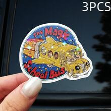 90s Millennial Funny School Bus Show Sticker - Vintage Hop Television Decal For Automobiles, Electronics, Hydration Containers, Notebooks - Durable PP Material, Perfect For School Fans School Supplies - Multicolor - View 13