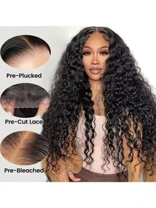 Tóc giả ngắn kiểu bob không cần keo dán, độ dày 200%, dài 14 inch, tóc giả ngắn gợn sóng không cần keo dán bằng tóc người thật, tóc thẳng Brazil mượt mà, phần ren phía trước 13x4 13x6 không cần keo dán, độ dày 200%, dễ dàng đội trong 3 giây cho mùa Halloween mà không cần keo dán. - Tự nhiên & Đen - Xem 8