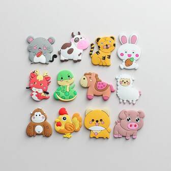 3D Soft Rubber Magnetic Fridge Stickers, PVC Material, Colorfast, Suitable For Leaving Notes, Posting Photos, Decorating Fridge, Whiteboard, Cabinet In Kitchen, Office, Home, Great Gift For Friends, Family, Valentine's Day