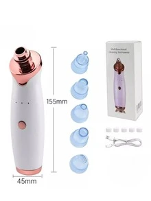 Blackhead And Whitehead Remover, Vacuum Suction Extractor, Rechargeable Device, Acne Remover - Blanco - Ver 2
