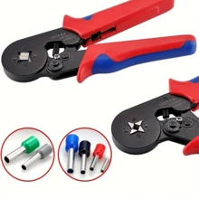 Crimping Terminals And Crimping Tool Set, Coil Crimping Tool Kit, Wire Terminal Kit, Includes 200/400/800/1200-Piece Wire Connectors, Insulated VE Tubular Crimping Terminals, Self-Adjusting Ratchet Wire Crimping Tool Kit Crimping Pliers Set HSC8 6-4A, 6-6A, Suitable For DIY Wiring Projects, Domestic Electrical Work, Electrical Repairs, - Multicolor - View 3