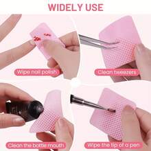 1000/400/200pcs Lint-Free Nail Cleaning Wipes, Acetone-Free Nail Polish Remover Pads, Eyelash Extension Cleaning Wipes, Soft Non-Woven Acetone Nail Polish Remover Pads, For Nail Preparation And Gel Polish Removal, Nail Glue Cleaning Wipes, Eyelash Extension Cleaning Wipes - Multicolor - View 7