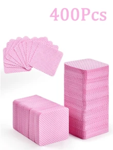 1000/400/200pcs Lint-Free Nail Cleaning Wipes, Acetone-Free Nail Polish Remover Pads, Eyelash Extension Cleaning Wipes, Soft Non-Woven Acetone Nail Polish Remover Pads, For Nail Preparation And Gel Polish Removal, Nail Glue Cleaning Wipes, Eyelash Extension Cleaning Wipes - Multicolor - View 12