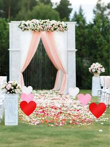 Valentine's Day Garden Sign With Red & Pink Love-Themed Outdoor Decor Large Single-Sided Heart Sign Perfect For Romantic Weddings, Engagements, Anniversaries Garden, Patio, Lawn Decor Valentine's Day Atmosphere Decor Ground - Multicolor - View 3