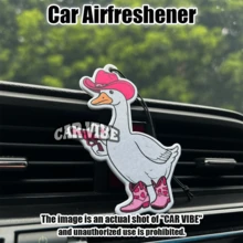 粉色艺术牛仔动物风格，傻鹅设计，汽车挂件，车载空气清新剂，车载香氛片，车载空气清新剂，后视镜挂饰，汽车装饰吊坠，汽车内饰配件，送给朋友的特别礼物 - 彩色 - 查看 4