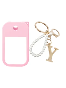 2个/1个（30毫升）免洗洗手液喷雾瓶保护套，26个金色珍珠字母喷雾瓶标记笔，硅胶喷雾瓶防摔防撞保护套，带钥匙扣设计，方便携带，可轻松挂在包包、钥匙或儿童背包上，耐磨、防水、可水洗、可重复使用，适用于免洗洗手液喷雾瓶，旅行、户外活动、礼品、万圣节礼物、圣诞节礼物。 - 粉色 - 查看 12