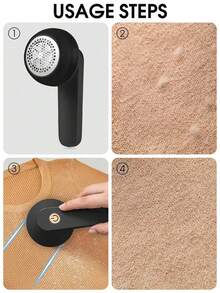 1pc Portable Rechargeable Electric Lint Remover, Efficient & Quick Removal Of Fuzz And Pilling On Clothes, Furniture And Carpets (1 Black) - Multicolor - View 10