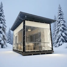 1Set Multiple Size Clear Greenhouse Tarp, Clear Waterproof Tarpaulin, Transparent Tarp Canopy Awnings Winter Plants Cover Greenhouse Film Tarp, Dustproof, Rainproof, UV Resistant Garden Coverage, Freeze Protection With Grommets, For Garden, Home, Car, Camping, DIY Canopy Projects