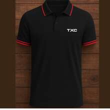 Men's Texas Polo Shirt, T X C, Pião Summer Style, With Classic Collar, Comfortable, Breathable, Premium Country Fashion. - 黑色 - 查看 1