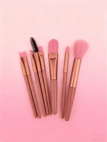 8 Stück tragbares weiches Make-up Pinsel Set für Lidschatten, Foundation, Puder, Concealer, Lippen, Rouge, Make-up Pinsel Set, Make-up Pinsel Kit, Komplettes Make-up Set, Make-up Pinsel Set, Komplettes Make-up Kit, Pinsel Set, Make-up Pinsel Set, Make-up Geschenkset, Set