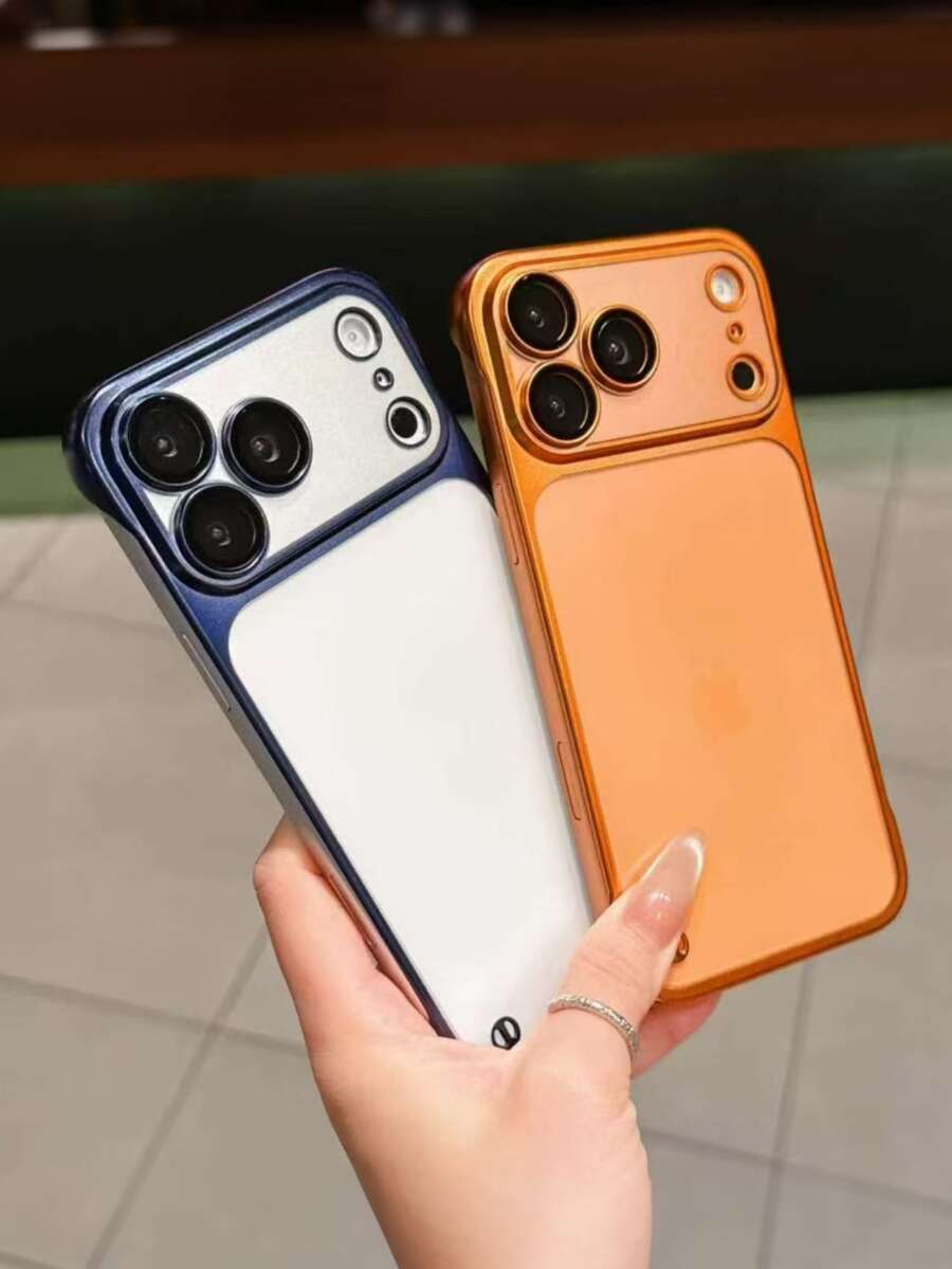 超薄无边框手机壳，兼容 17 Air、16、15、14、13、12 Pro Max Plus、17 Pro，亮面硬质哑光，纤薄透气，时尚保护壳，秒速升级至 17 系列 - 黑色 - 查看 1