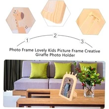 High-Quality Giraffe Shaped Photo Frame, Sturdy Backing, Suitable For Home Decor, Such As Wall And Desk Decoration In Boys' And Girls' Rooms - Multicolor - View 5