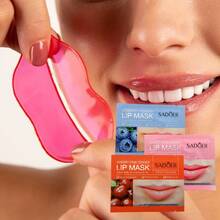 XINSON 1/3/5/25 Pares Mascarilla Para Labios y Ojeras De Parches De Máscara Labial De Cristal Rosa Para Labios Más Llenos E Hidratados, Exfoliante, Hidratante, Cuidado Labial Antisequedad Y Para Mejorar La Forma, Para Dormir Y Nutrir Labios Máscara de gel para los ojos, cuidado de los ojos, reduce los círculos oscuros, suaviza las líneas finas, parches de gel para los ojos, gran regalo para mujeres, adecuado tanto para hombres como para mujeres - 1 Par - Ver 6