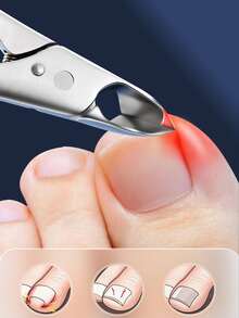 1pc Cuticle Care Tools Japanese-Style Front-Mounted Cuticle Trimmer For Hands And Feet, Hangnails, Cuticle Trimmer With Cuticle Pusher Set, Stainless Steel Cutter, Professional Cuticle Remover, Very Sharp Salon Quality Nail Tool - Gold - View 2