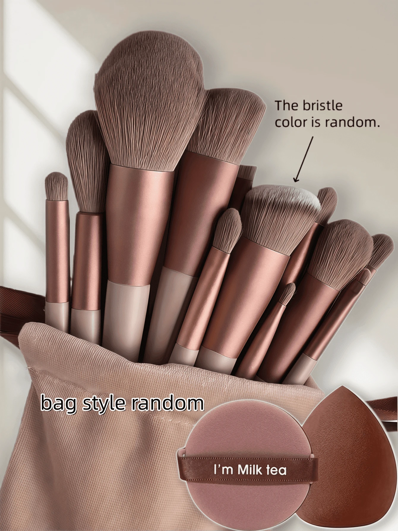 13 قطعة مجموعة فرش مكياج + 2 إسفنجة مكياج بنية، تشمل فرشاة ظلال العيون، فرشاة أساس المكياج، فرشاة كريم BB، فرشاة كونسيلر، أدوات مكياج متعددة الوظائف ناعمة، محمولة، مجموعة سفر، مناسبة للعطلات والشاطئ، هدية مثالية للنساء والفتيات، ضرورية للصيف، مثالية للعودة إلى المدرسة. المجموعة تشمل: فرشاة أساس، فرشاة كونسيلر، فرشاة أحمر الخدود، فرشاة تحديد الوجه، فرشاة البودرة، فرشاة أساس المكياج، فرشاة أحمر الخدود. - متعدد الألوان - مشاهدة 12