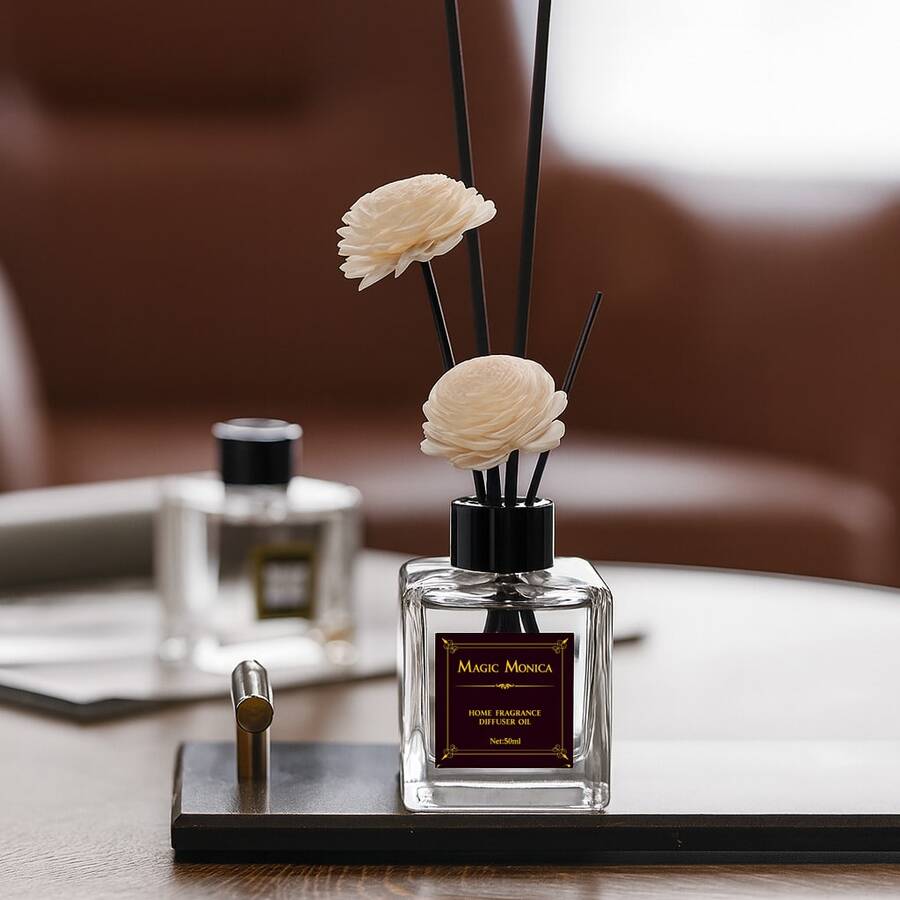 Reed Diffuser Oils, Cloakrooms, Entrances, Bedrooms! With A Capacity Of 50ml, Add Charming Fragrance To The Cloakroom, Decorate The Home, Natural Plant Extract Essential Oil, Very Suitable For Maintaining Space Refreshing And Pleasant - Hoa - Xem 1