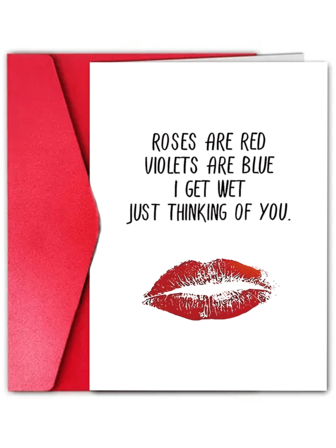 1pc, Fun Valentine's Day Card For Him, An Anniversary Birthday Card For The Boyfriend's Husband, A Card With A Red Rose And An Envelope, Small Business Supplies, Thank You Cards, Birthday Gift, Cards, Unusual Items, Gift Cards