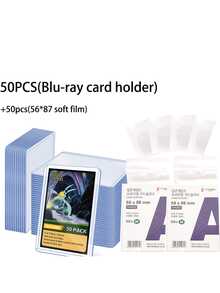 3/5/10/20/30/50张棒球卡收纳盒 - 采用坚固的塑料材质，配备高品质卡片保护膜。适用于收藏卡片，尤其适合棒球和橄榄球等体育相关游戏卡。圣诞风格。也可用于万圣节、卧室装饰、圣诞节装饰、圣诞卡片保护套、情人节、情人节礼物等场合，专用于保护游戏卡套。