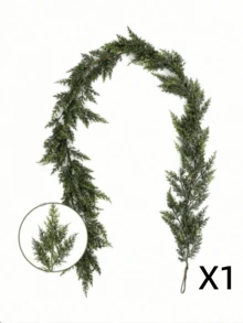 Guirnalda artificial de cedro suave de 182.88 cm, follaje verde flexible de goma de pino premium, centro de chimenea, decoración de mesa de comedor larga, ideal para decoraciones de boda, fiesta y hogar de temporada, enredadera de ciprés sin contenedor para la sala de estar - Paquete de 1