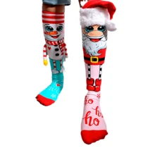 CALCETAS NAVIDEÑAS PARA NIÑOS - AZUL Y ROSA - Ver 6