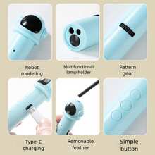Cat Laser Pointer Pet Toy, Infrared Multi-Pattern Switching Cat Teaser Toy