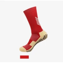 High Quality Professional Cotton Anti-Slip Football Sports Socks - Red - View 3