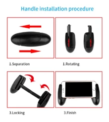 CONTROL DE BOLSILLO para CELULAR GAMEPAD PORTATL DESMONTABLE CASA VIAJE OFICINA BASICO UNIVERSAL 2026 - Negro - Ver 4