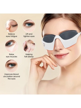 The Eye Massager Uses Advanced Technology. These Glasses Help To Reduce Pigmentation And Activate The Skin, Effectively Restoring The Youthful State Of The Eye Area. Multifunctional Design: Compact And Improve The Swollen Eye Area; Fade Dark Circles And Brighten Eye Fatigue, Significantly Reduce Fine Lines And Wrinkles.
