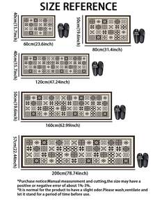 A Piece Of Silica Gel Kitchen Mat With Line Pattern, Soft Rubber Mat With Luxury And Fashion Style Design, Shockproof And Fatigue-Resistant, With Water-Absorbing, Quick-Drying, Anti-Slip Features And Easy To Clean. Suitable For Kitchen, Bathroom, Entrance, Laundry Room And Other Places. ,Room Decor - Multicolor - View 5