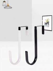 1/2/4pcs No-Drill Door Back Hooks, Kitchen Organizer Racks, Coat Hanger, Storage Shelf, S-Shaped Hooks - Multicolor - View 2