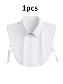 1件可拆卸领子，男女通用商务休闲百搭无袖假领 - 彩色 - 查看 9