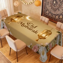 Bộ 20 khăn trải bàn Ramadan, khăn trải bàn Ramadan Eid Al-Fitr, thiết kế hoa và đèn lồng Ramadan, in hình Eid Al-Fitr, hoàn hảo cho trang trí Eid Al-Fitr và Ramadan, quà tặng Ramadan, lý tưởng cho tiệc Eid Al-Fitr trong nhà/ngoài trời và trang trí nhà cửa. - Nhiều màu - Xem 2