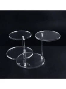 1pc Transparent Acrylic Storage Rack, Ins Style Living Room Bedroom Desktop Organizer, Perfect For Displaying Cosmetics & Perfumes, Suitable For Bedroom, Living Room, Store, Vanity - Clear - View 4