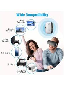 Extensor de señal WiFi de alta potencia - Cobertura de 5000 pies cuadrados, admite velocidad de 300 Mbps, puerto Ethernet, configuración fácil, compatible con Alexa, repetidor de Internet inalámbrico para una conectividad mejorada en el hogar u oficina, extensor de señal WiFi para el hogar, blanco y negro