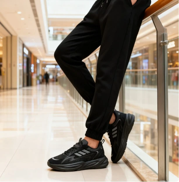 Adidas Zapatos deportivos, casuales y de running con amortiguación de impactos, cómodos para hombres y mujeres, primavera/verano, modelo JI1585 - Negro - Ver 1