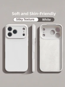 新款奢华防震亲肤手机壳，兼容 Air 17 16 15 Pro 14 Plus 13 12 11 Pro Max，防摔柔软丝滑保护套 - 白色 - 查看 13