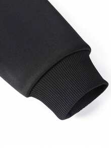 Nueva Sudadera con Capucha de Moda para Mujeres, Sudadera Casual con Capucha y Cordón, con Patrón Impreso de Moda, Impresión Frontal, Bolsillo Frontal, Top para Mujeres - Negro - Ver 3
