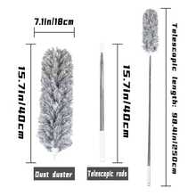 Adjustable And Bendable Microfiber Duster Iron Alloy Material - Washable, Duster 1/2/3pcs Set Bendable Duster With 100-Inch Extension Pole, For Cleaning High Ceilings, Fans, Blinds, Cobwebs, Furniture, Cars - Dust Collector - View 12