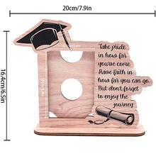 Graduation Photo Frame - Graduation Picture Frame - Graduation Gift - Graduation Party Decor - Wooden Graduation Frame Desktop Decor, Blue, 7.9 Inch X 6.5 Inch - Multicolor - View 10
