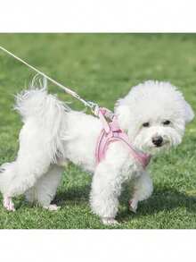 Reflective Dog Harness, Breathable Mesh Pet Leash, Suitable For Walking And Running - Black - View 6