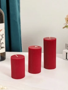 5cm*17.5cm Burgundy Gear-Shaped Cylindrical Scented Candle - Atmosphere Decor, Soy Wax Candle, Can Be Used As A Centerpiece. Suitable For Weddings, Parties, Ramadan, Daily Wear, Christmas Home Decor, And As Birthday Gifts For Men And Women. Premium Niche Gift.