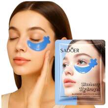 XINSON 1/3/5/25 Pares Mascarilla Para Labios y Ojeras De Parches De Máscara Labial De Cristal Rosa Para Labios Más Llenos E Hidratados, Exfoliante, Hidratante, Cuidado Labial Antisequedad Y Para Mejorar La Forma, Para Dormir Y Nutrir Labios Máscara de gel para los ojos, cuidado de los ojos, reduce los círculos oscuros, suaviza las líneas finas, parches de gel para los ojos, gran regalo para mujeres, adecuado tanto para hombres como para mujeres - 1 Par - Ver 9