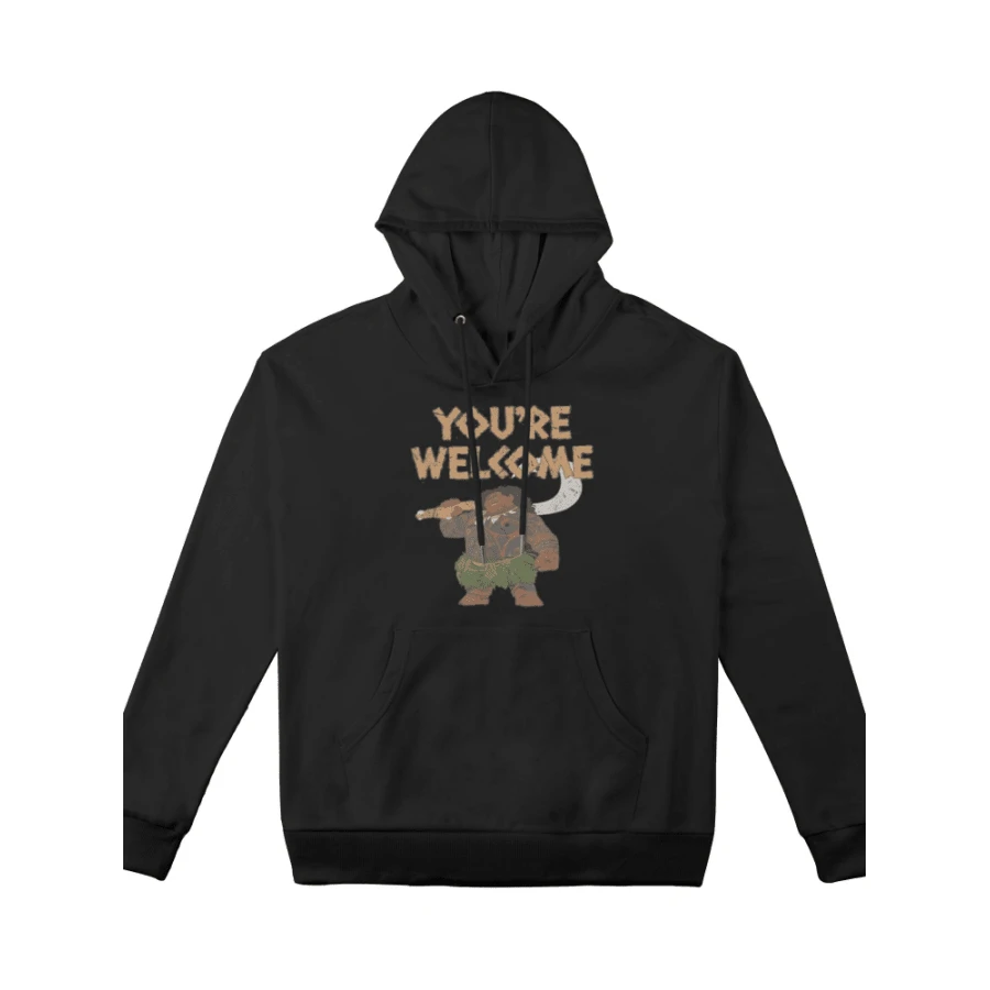 MoanaS Maui Confident Pose You're Welcome Graphic Print Hoodie Men Women Cotton Hoodie Clothing - Black - View 1