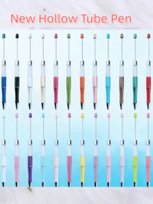 [10-Pack] New Extended Bead Pens, Hollow Tube Bead String Pens, Can Add Rhinestones, Creative Decorative Pens, Can Be Used For Perfume Bottle Filling, Odor-Removing Ornaments, Main Materials For Gift Making, Photography Props, Special Silicone Bead Pens, DIY Focus Bead Pen Making, DIY Jewelry Creative Handicrafts. - Multicolor - View 7