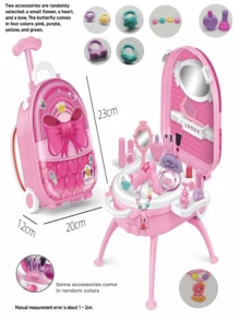 4-In-1 Multifunctional Makeup Backpack For Girls, Simulated Makeup Interactive Playset With Handbag, Desk, Floor, Suitable For 3-12 Years Old, Creative Gift For Birthday, Christmas - Multicolor - View 12