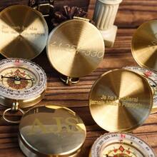 Personalized Luminous Flip Compass, Outdoor Navigation Tool, Engraved Gift For Boyfriend Husband Dad Friend Graduate, Garden Decor Sign - Multicolor - View 8